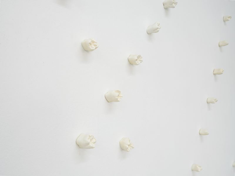 Josse Pyl, *Eating Grammar IV *(Detail), 2021/2023, Installation view **INNEN, *Künstlerhaus Bremen 2023. Courtesy Josse Pyl and Annet Gelink Gallery, Amsterdam. Photo: Fred Dott