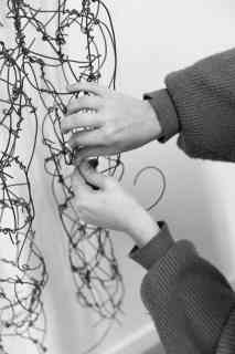 Olga Noun working on the project 