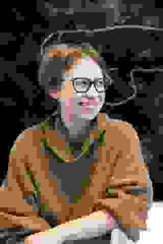 Potrait of Olga Noun, Guest Studio at Künstler:innenhauses, Photo: Sara Förster