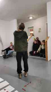 Open Studio Event as part of the residency of Yevheniia Kriuk . Photo: KH Bremen