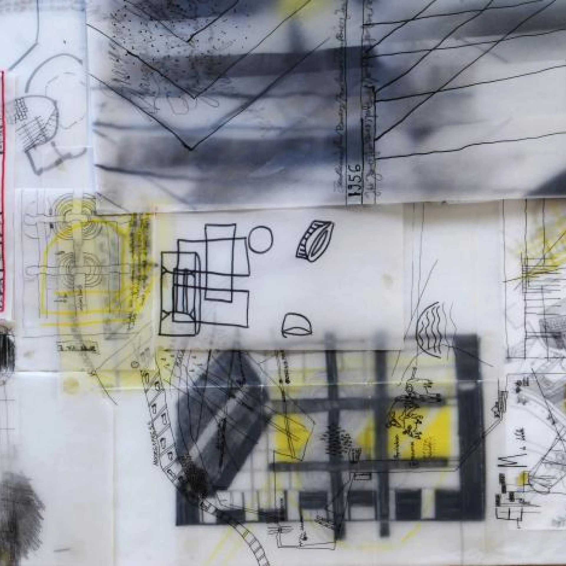 Die Stadt
Collage, 2017
Tusche, Farbstift und Kugelschreiber auf Transparentpapier und Fotografie