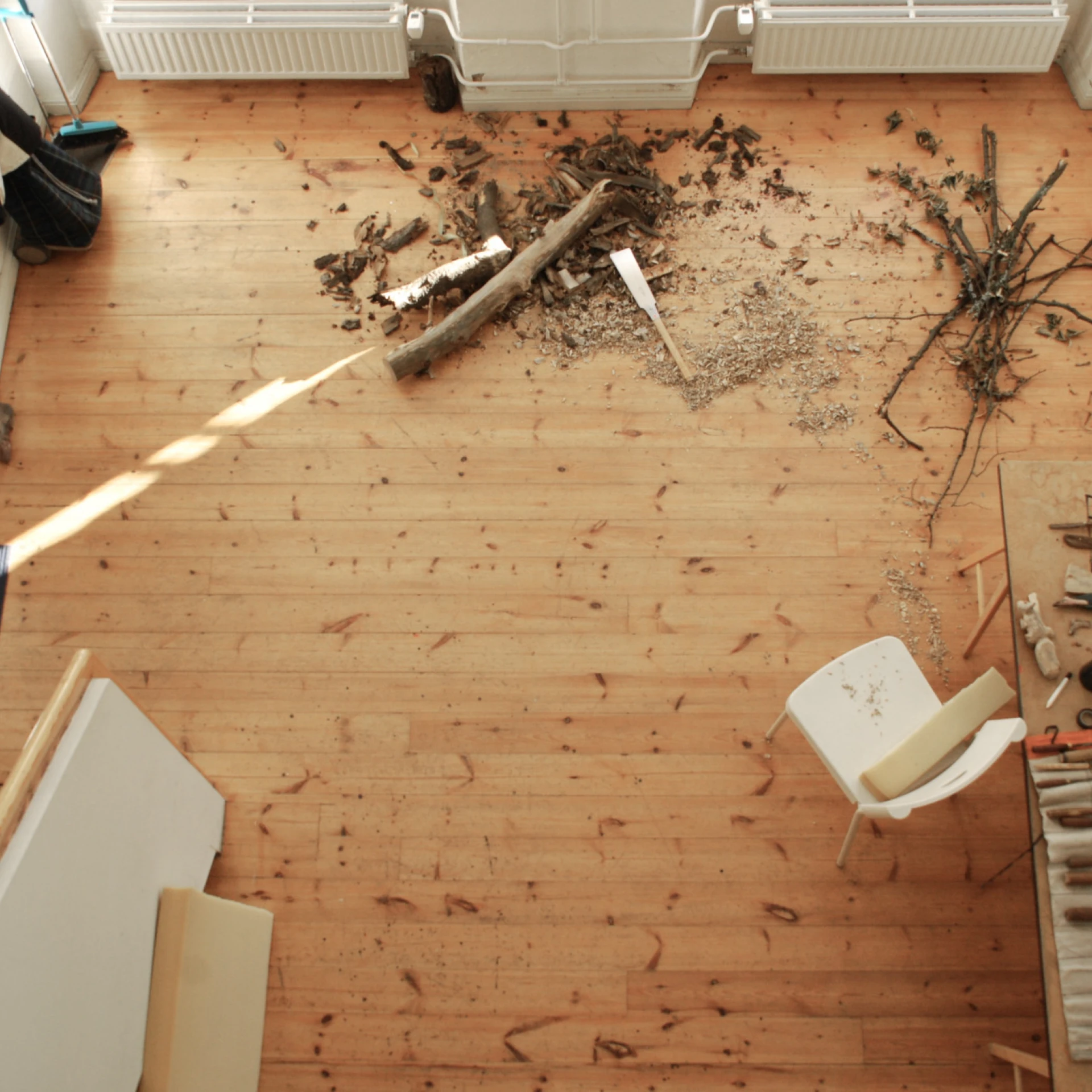 View into studio, 2021