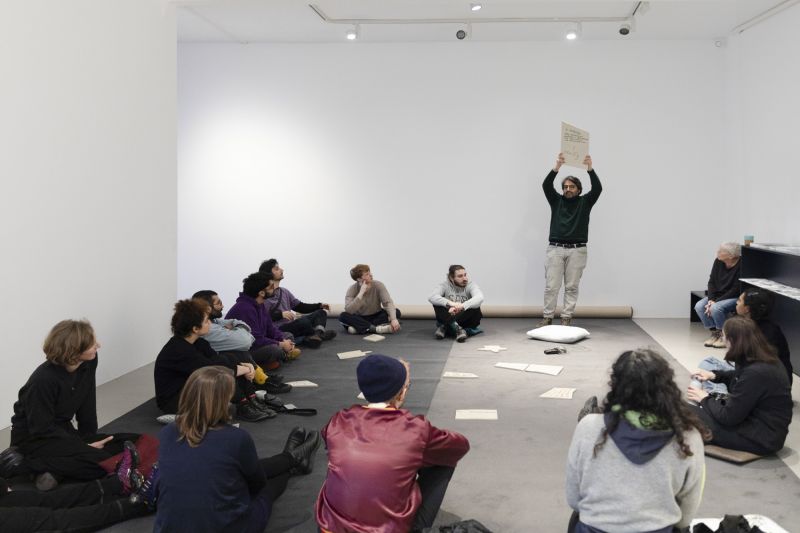 Aria Farajnezhad, A Rehearsal To Scuttle A Monument, workshop, 2024. Photo by: Jiye Lee