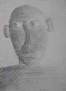 *Mann*, 1985, 30 x 40 cm, pencil on paper