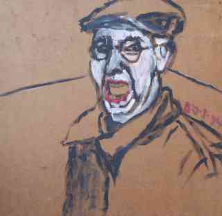 *Schrei*, 1993, 80 x 80 cm, emulsion paint on hardboard