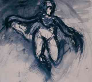 *Engel*, 1998, 45 x 45 cm, Acryl auf Leinwand
