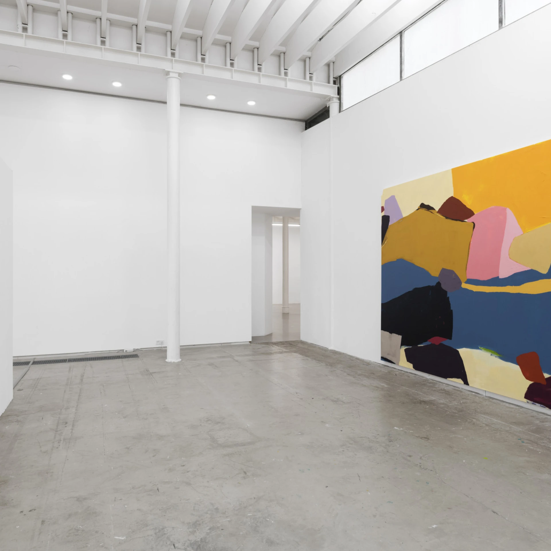 *gegenüber*, 420 x 280 cm, Acryl auf Leinwand, 2025, Foto: Jens Weyers
48. Bremer Förderpreis für Bildende Kunst 2024, StädIsche Galerie Bremen