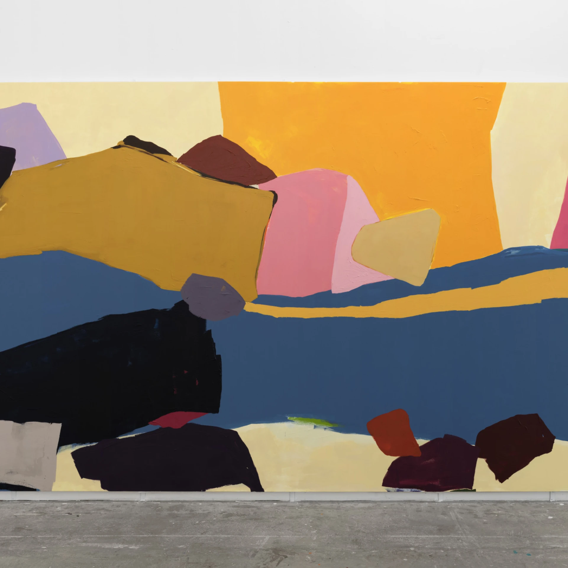 *gegenüber*, 420 x 280 cm, Acryl auf Leinwand, 2025, Foto: Jens Weyers
48. Bremer Förderpreis für Bildende Kunst 2024, StädIsche Galerie Bremen