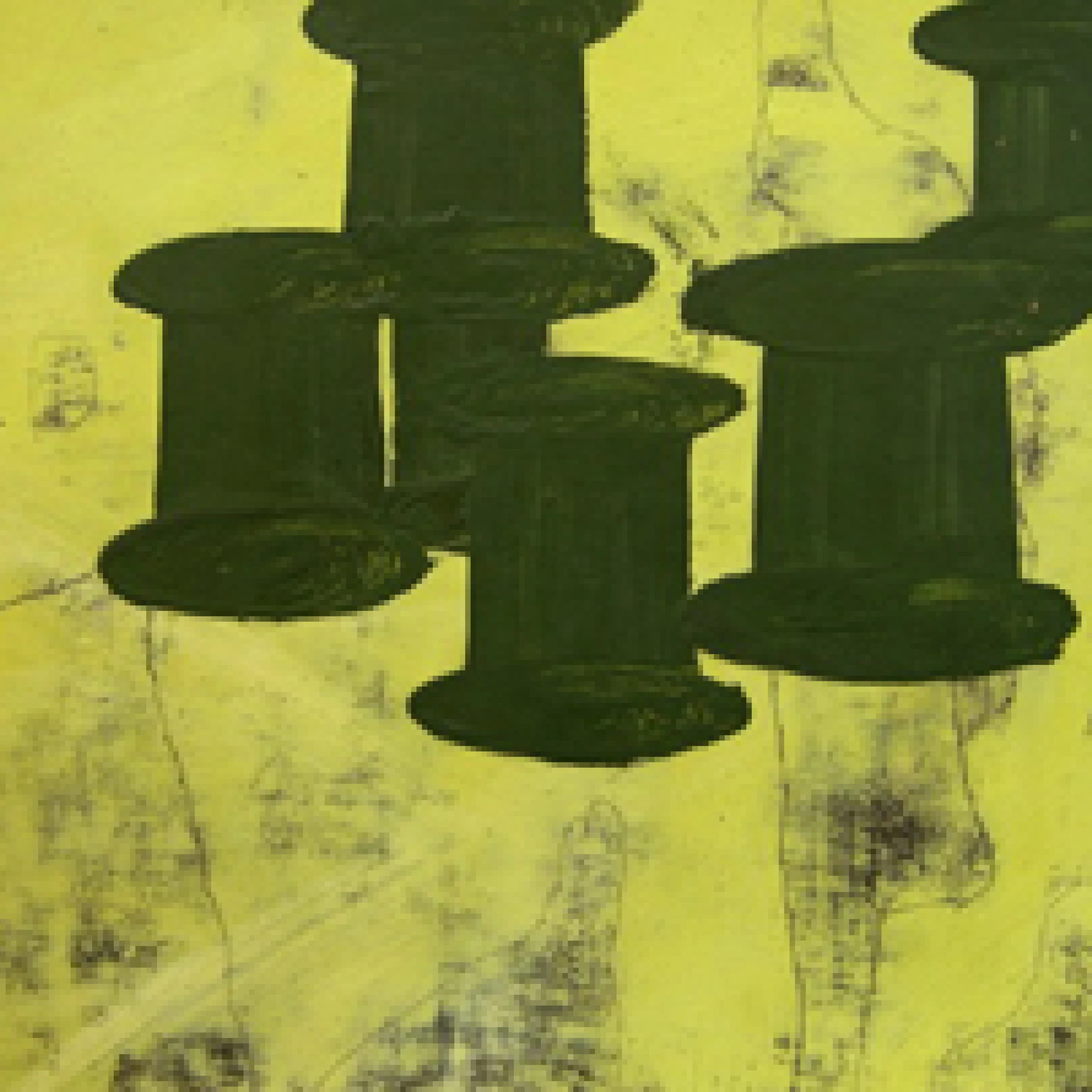o.T., 2006, oil paint, graphite and wax on paper, 29 x 50 cm