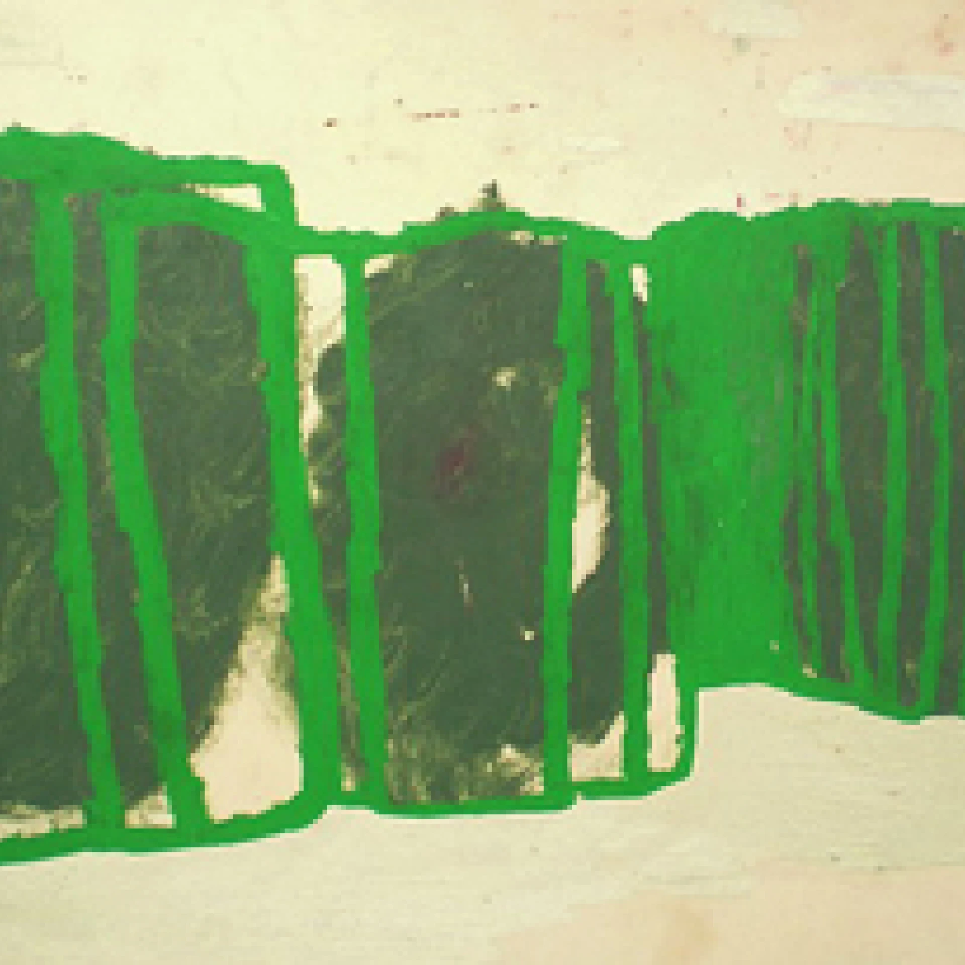 *o.T.*, 2008, oil paint, graphite and wax on paper, 42 x 70 cm