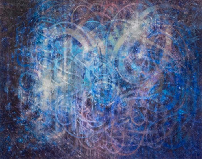 *Gleam: Looming Signs # 02 // Gloom*, 2008, Acryl auf Leinwand, 190 x 240 cm