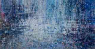 *Rain # 05 // 19th Street (Rain II)*, 2009, Acrylic on canvas, 130 x 270 cm