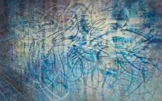 *Gleam: Looming Signs # 01 // Scribble*, 2008, Acryl auf Leinwand, 180 x 290 cm