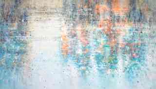 *Rain # 03 // Black Spot*, 2011, Acryl auf Leinwand, 200 x 350 cm