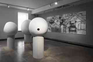 Ansicht der Meisterschülerinnenausstellung 2024, Foto: Jens Weyers